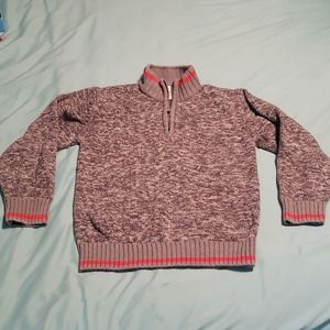 1/4 zip gray sweater